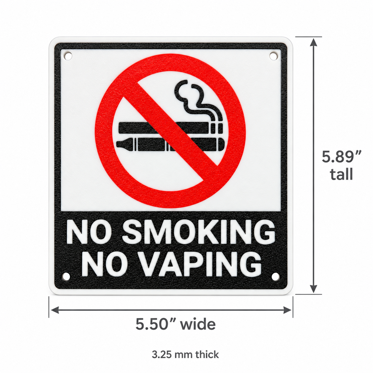 No Smoking / No Vaping Sign